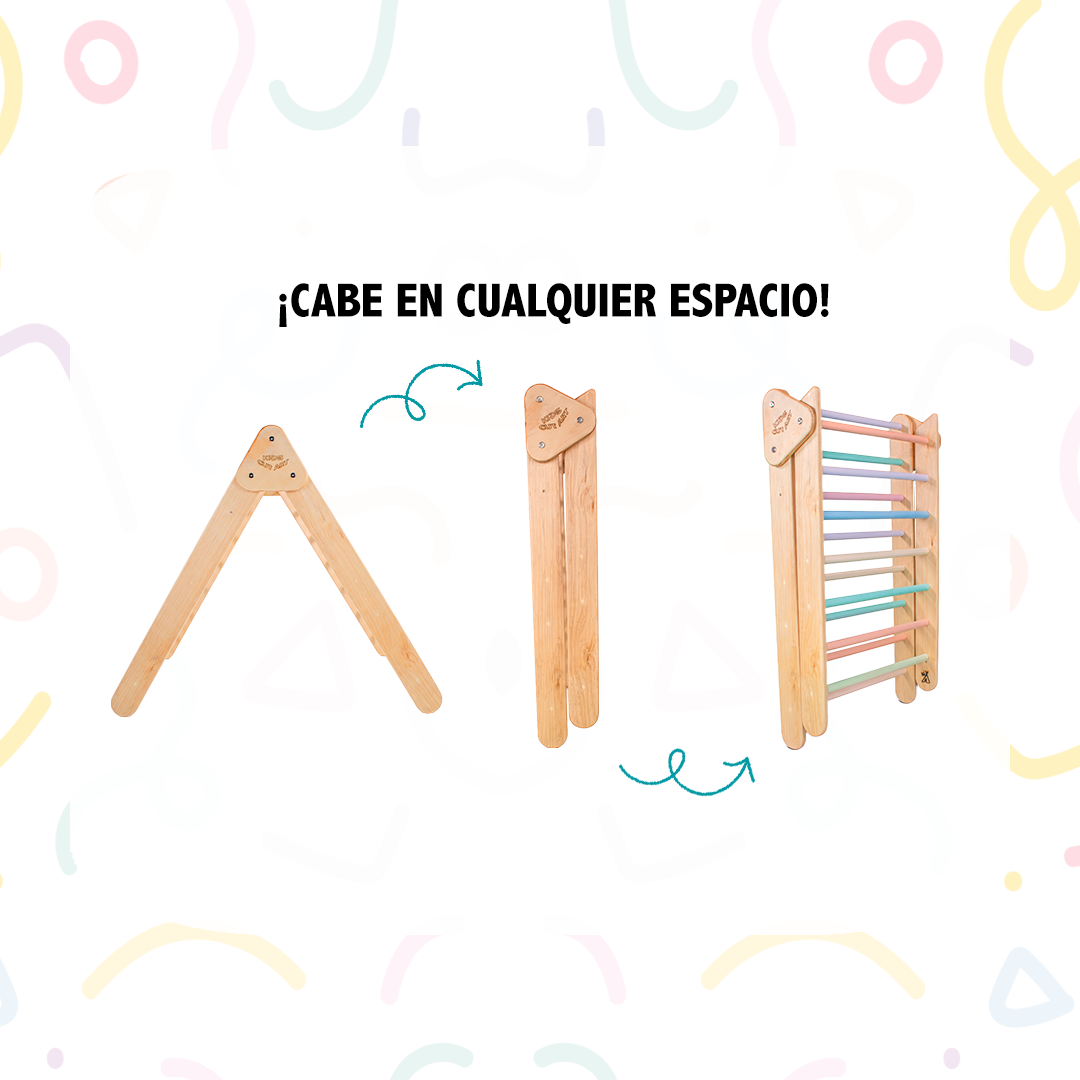 Triangulo Pikler de Madera - Plegable