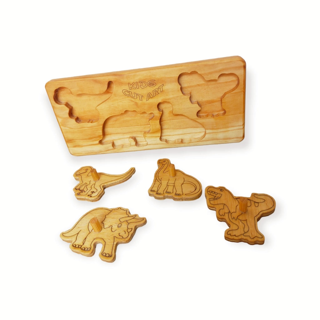Rompecabezas de Dinosaurios - Madera