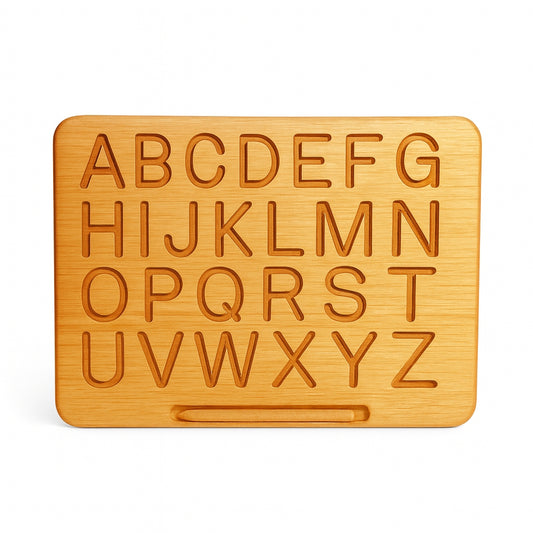 Tablero de madera para aprender el alfabeto