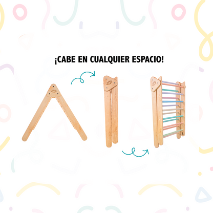 Triangulo Pikler de Madera - Plegable