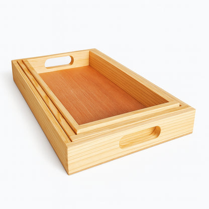 Charolas de madera para niños