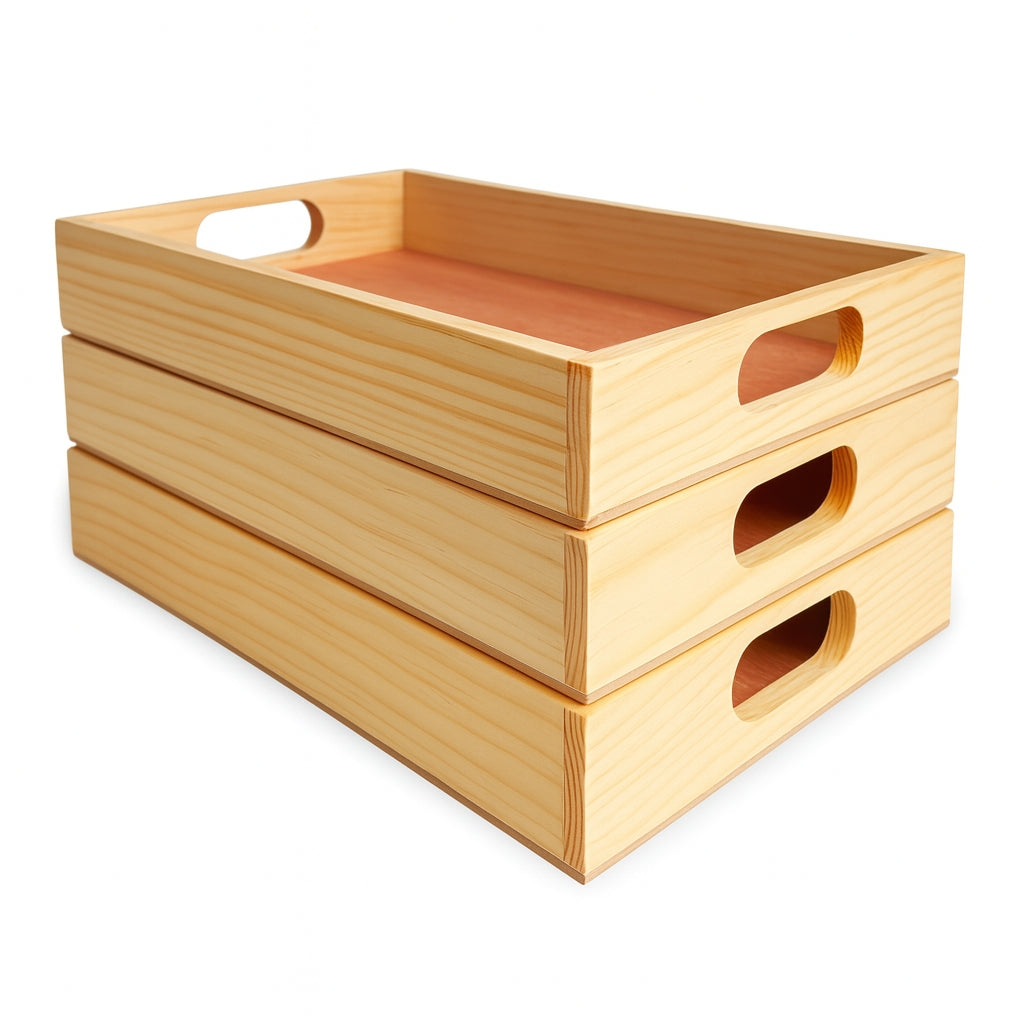 Charolas de madera para niños