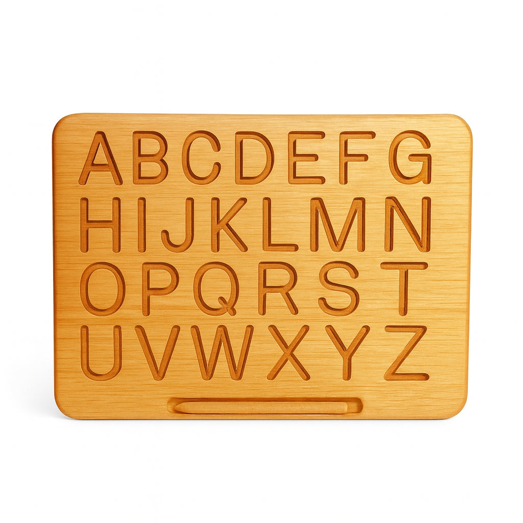 Tablero de madera para aprender el alfabeto