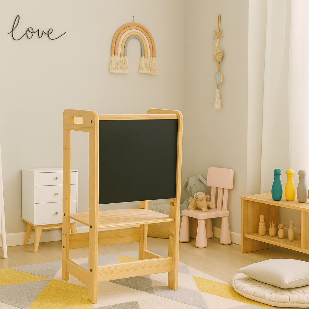 Torre de aprendizaje multinivel de madera